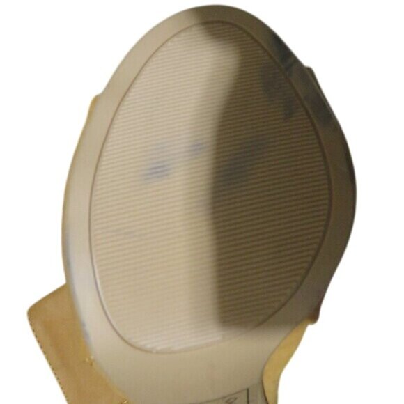 BOGO Rue21 Brown suede peep toe booties ankle boots heeled mules heels M 7-8 - Picture 13 of 13